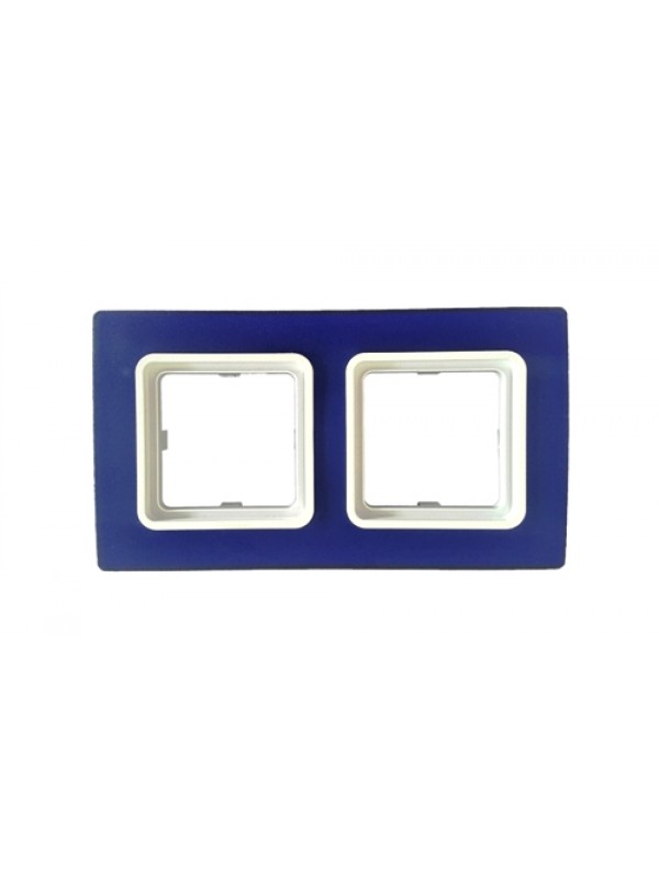 Rama Barva pentru 2 aparate, cobalt, Hager cod 29000210